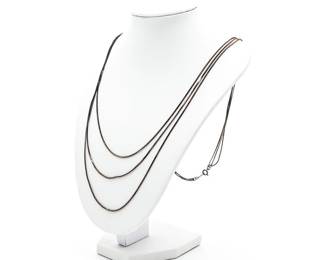 3 Strand Copper-Tone Necklace