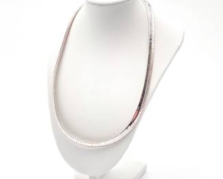 925 Italy Milor Sterling Silver Omega Necklace