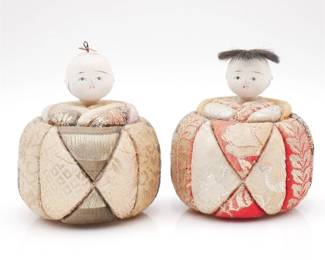 Handmade Japanese Kimekomi Wood Baby Dolls