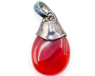 RJM Studio 925 Sterling Silver Carnelian Pendant