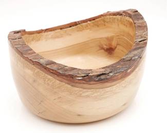 Natural Edge Hand-Turned Wooden Bowl