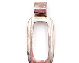 Rage Rectangular 925 Sterling Silver Pendant