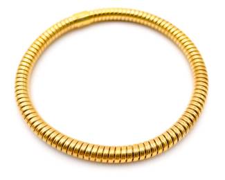 Gold Over 925 Sterling Silver Flexible Bracelet by Milor Italy