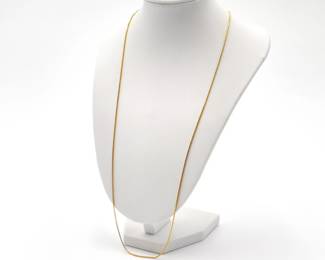 JCM Italy 925 Gold-Tone Box Chain Necklace