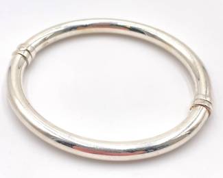 Milor Italy 925 Sterling Silver Hinged Bangle Bracelet