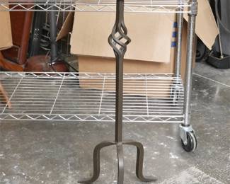 Wrought Iron Twisted Floor Candle Holder