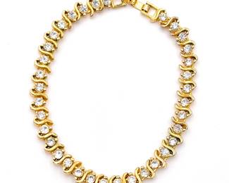 BMNY 24K GP Tennis Bracelet with CZ Stones