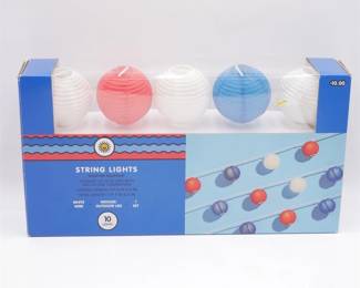 Red, White & Blue String Lights - NIB
