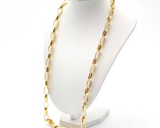 Gold-Tone 925 Sterling Silver Chain Necklace