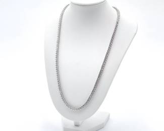 925 Sterling Silver CZ Tennis Necklace