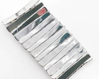Polished Silver-Tone Link Bracelet