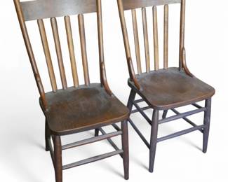 Antique Oak Farmhouse Dining Chairs