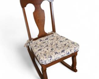 Antique Walnut Rocking Chair by Doernbecher Manufacturing