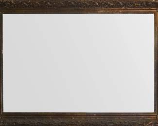 Beveled Wood Frame Hanging Wall Mirror