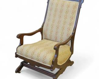 Victorian Walnut Platform Rocker Chair