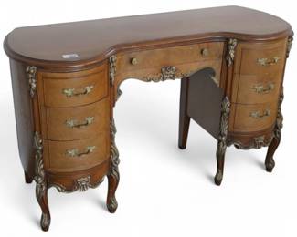 French Provincial Kneehole Vanity
