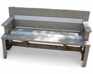 Two-Toned PVC Outdoor Patio Bench