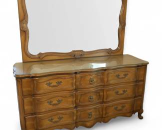 Vintage White Furniture Co. French Provincial Dresser w/ Mirror