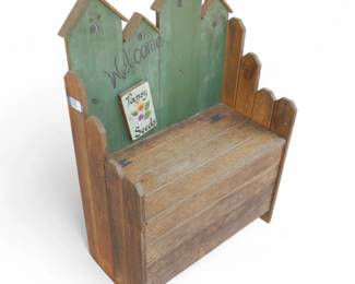 Handcrafted Wooden Storage Bench