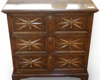 Baker Furniture William & Mary-Style Chest w/ Starburst Inlay