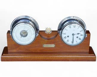 Schatz US Coast Guard Ship Clock & Barometer