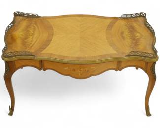 Louis XV Style Table w/ Ormolu & Marquetry Inlay