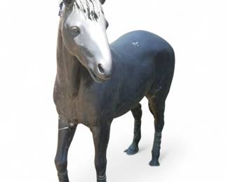 Life-Size Patinized Iron Horse Statue