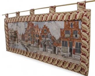 Woven Belgian Tapestry, Canals of Bruges