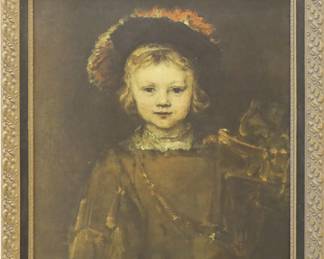 Framed Art Print of Portrait of a Boy by Rembrandt