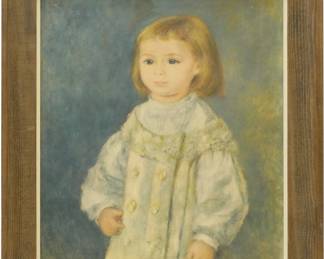 Framed Art Print of Renoir's 'Lucie Berard (Child in White)'