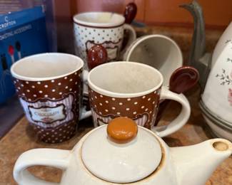 Tea Pot Coffee Cup Set