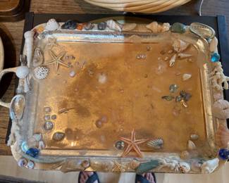 Seashell Adorned Tray 