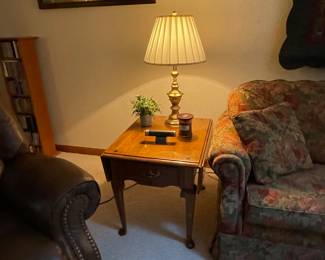 lamp table, drop leaf