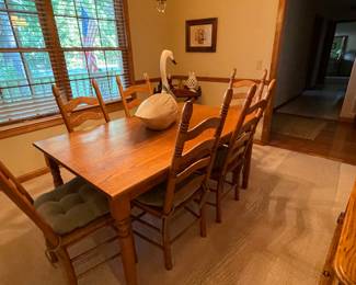 dining table w/ladder back chairs