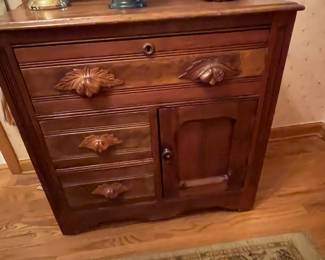 vintage walnut wash stand