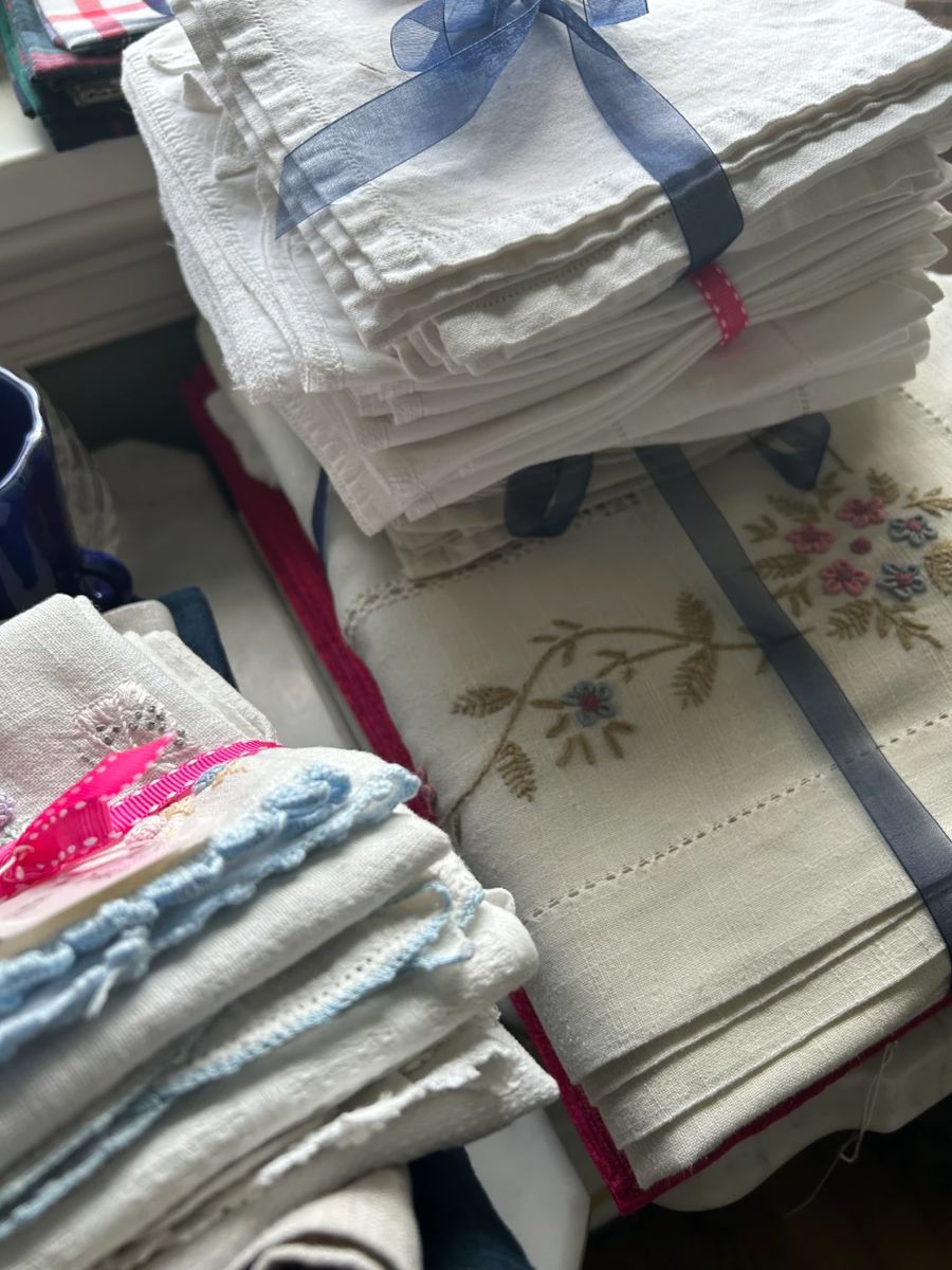 1940's and '50's Vintage Ironed Linens