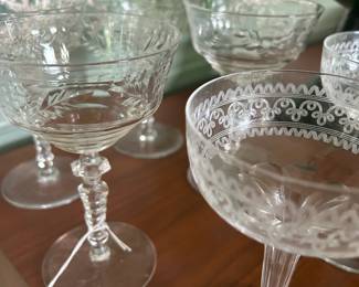 Champagne Glasses 1920's.
