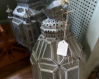 Large Morrocan hanging lanterns.