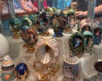 large collection, China cabinet full