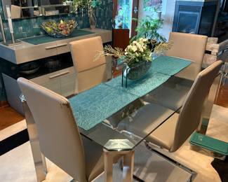 dining room table with sideboard to match