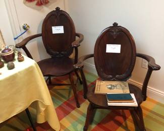 Matching antique rocker and arm chair