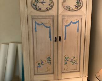 Antique painted armoire