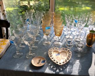 Assorted glassware