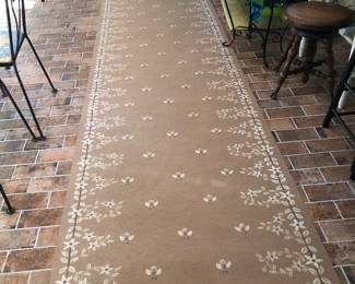 Painted floor cloth runner with…… Bees!