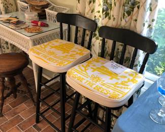 Pair counter stools