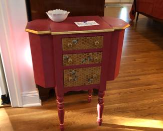 Painted Martha Washington sewing stand
