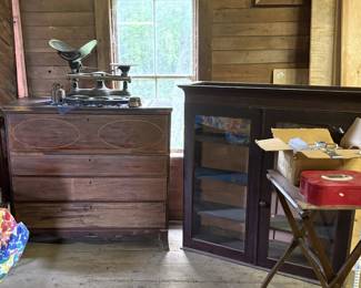 Antique Butlers sideboard, shelves - sold originally together, probably married and priced separately