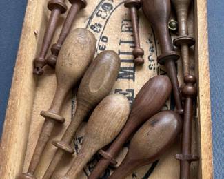 Antique lace bobbins
