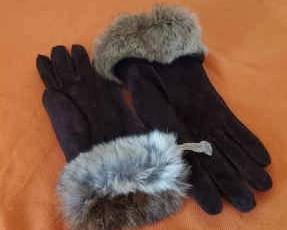 Christian Dior Faux Fur Gloves