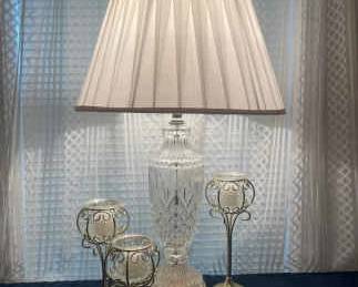 Glass Lamp And Candle Light For Your Living Room
